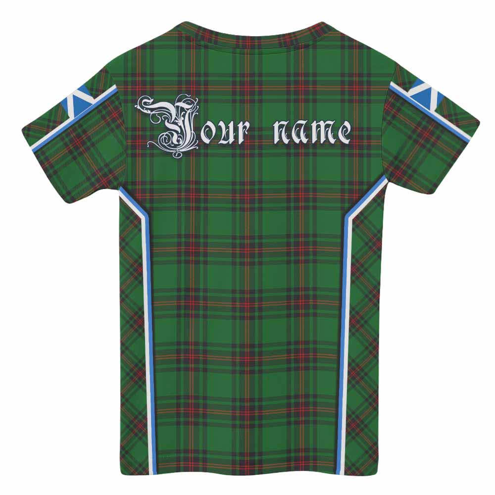 Kinnear Tartan Crest Kid T-shirt Scotland Coat of Arm Flag Style - Tartan Vibes Clothing