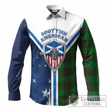 Kinnear Tartan Crest Long Sleeve Button Shirts Scottish-American Heritage