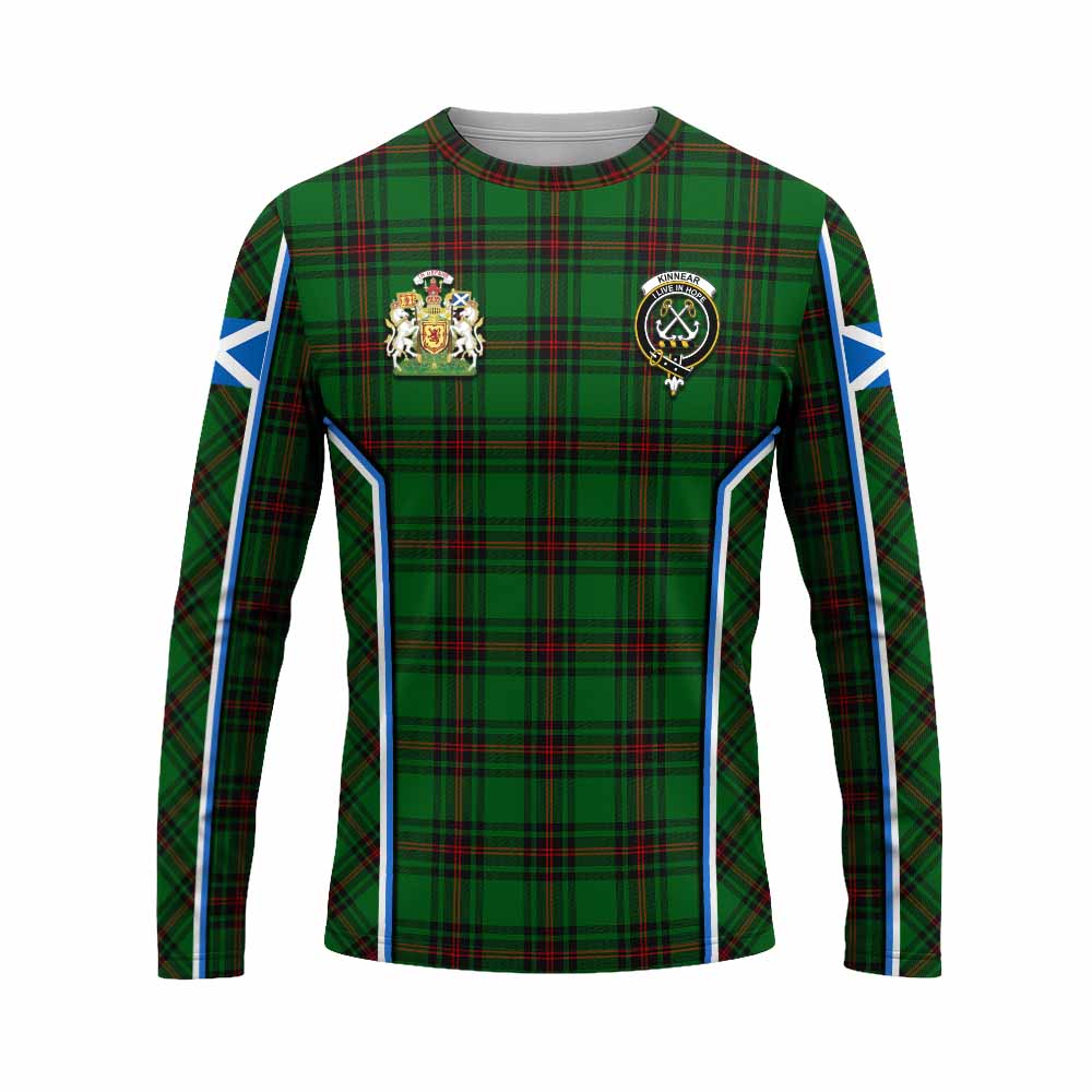 Kinnear Tartan Crest Long Sleeve T-Shirt Scotland Coat of Arm Flag Style - Tartan Vibes Clothing