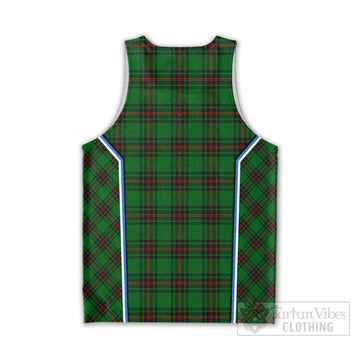 Kinnear Tartan Crest Men Tank Top Scotland Coat of Arm Flag Style