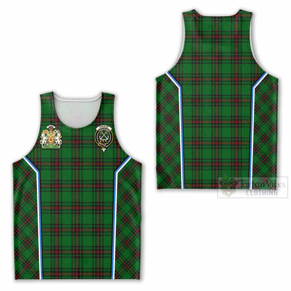Kinnear Tartan Crest Men Tank Top Scotland Coat of Arm Flag Style - Tartan Vibes Clothing