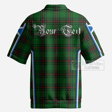 Kinnear Tartan Crest Men’s Polo Sweater Top Scotland Coat of Arm Flag Style