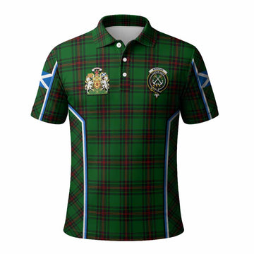 Kinnear Tartan Crest Polo Shirt Scotland Coat of Arm Flag Style - Tartan Vibes Clothing