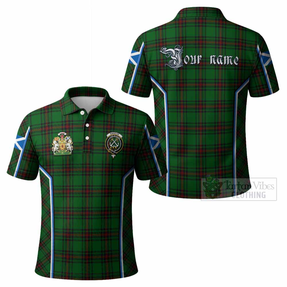 Kinnear Tartan Crest Polo Shirt Scotland Coat of Arm Flag Style - Tartan Vibes Clothing