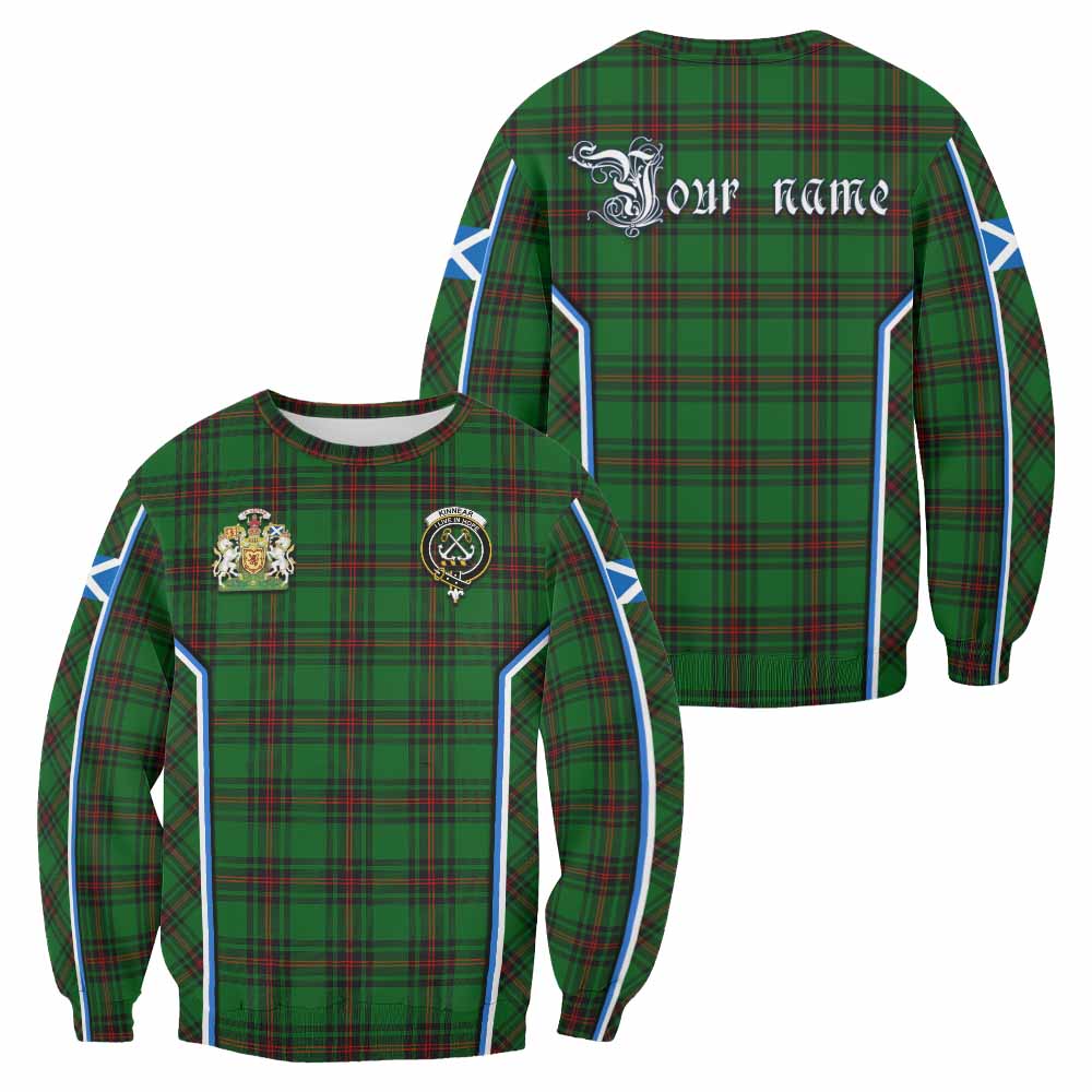 Kinnear Tartan Crest Sweatshirt Scotland Coat of Arm Flag Style - Tartan Vibes Clothing