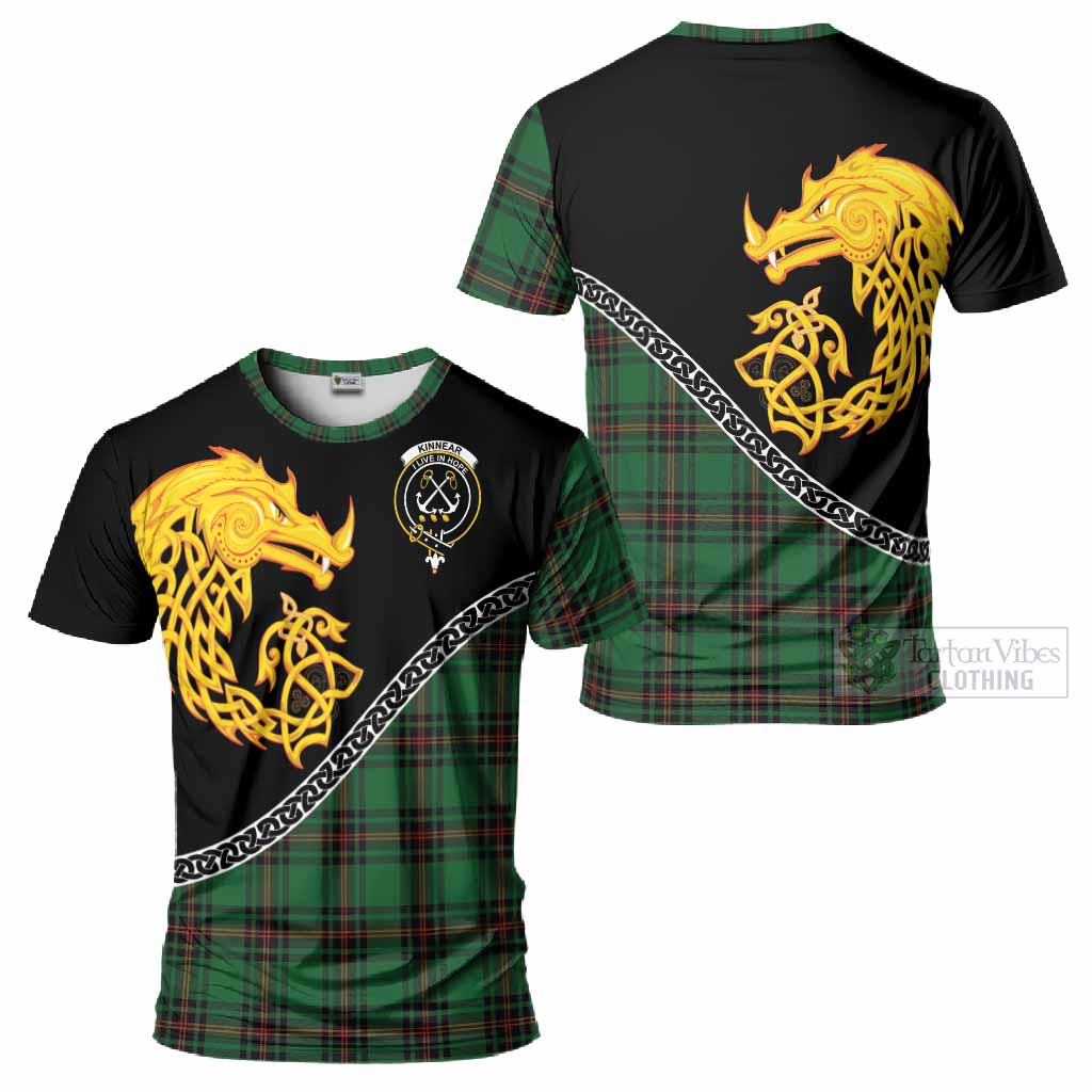 Kinnear Tartan Crest T-Shirt Legendary Dragon Knot Half Style