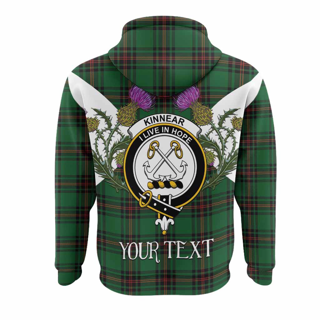 Kinnear Tartan Family Crest Hoodie Scottish Burns Night Thistle Floral