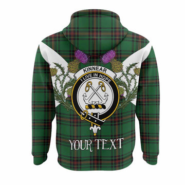 Kinnear Tartan Family Crest Hoodie Scottish Burns Night Thistle Floral