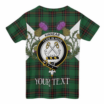 Kinnear Tartan Family Crest Kid T-shirt Scottish Burns Night Thistle Floral