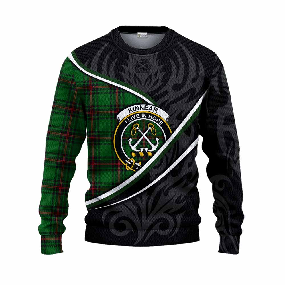 Kinnear Tartan Family Crest Knitted Sweater Celtic Scottish Thistle Floral - Tartan Vibes Clothing
