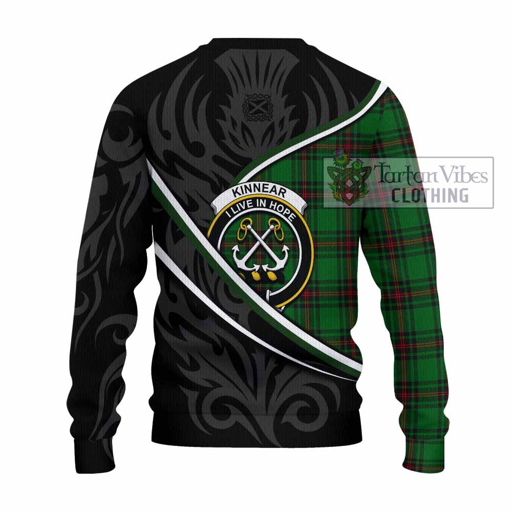 Kinnear Tartan Family Crest Knitted Sweater Celtic Scottish Thistle Floral - Tartan Vibes Clothing