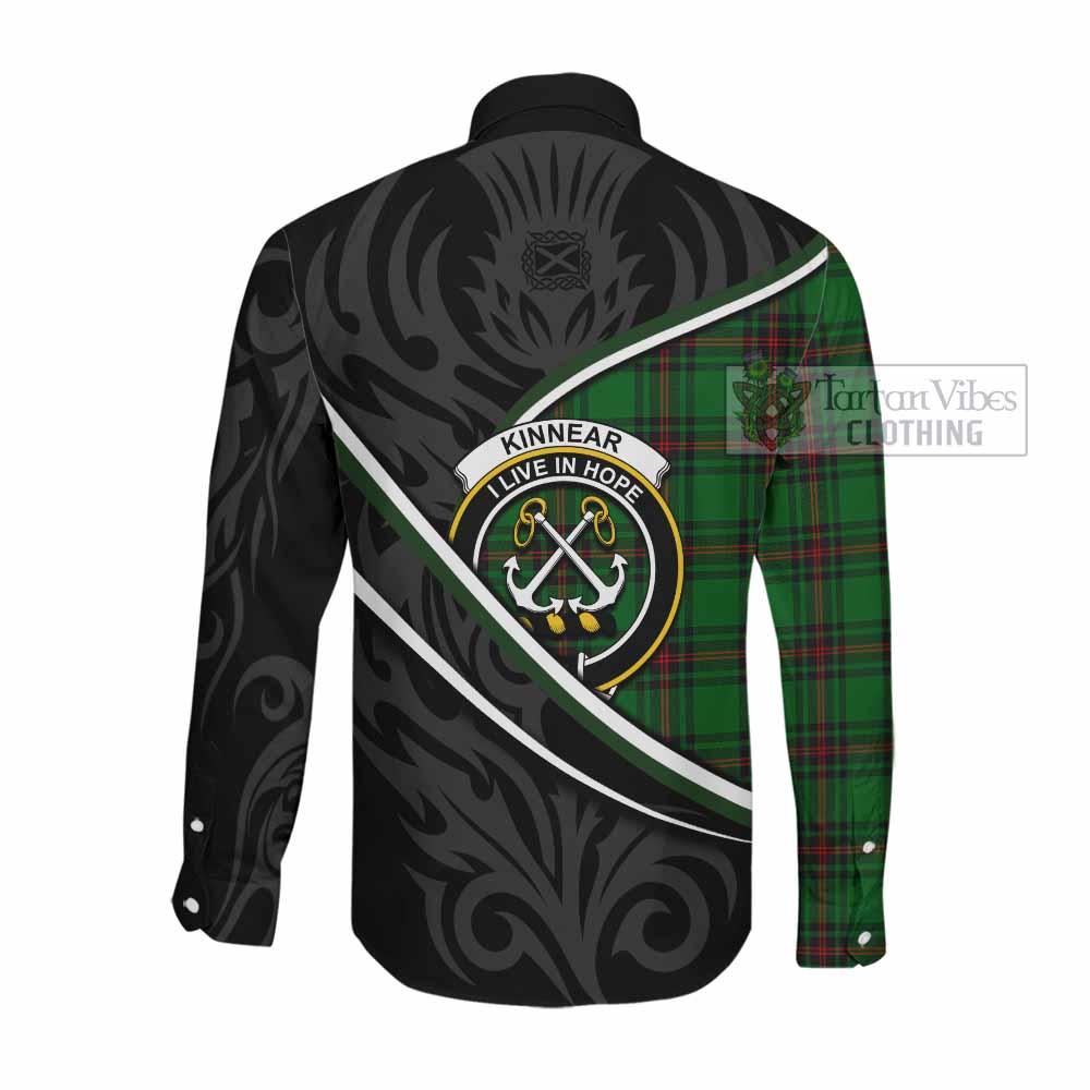 Kinnear Tartan Family Crest Long Sleeve Button Shirts Celtic Scottish Thistle Floral - Tartan Vibes Clothing