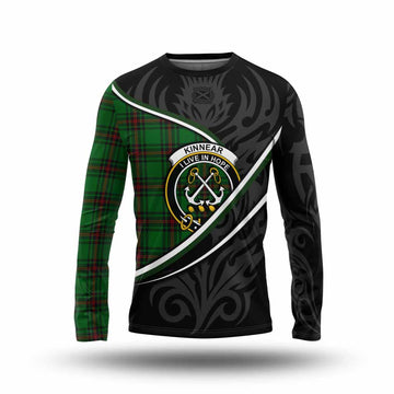 Kinnear Tartan Family Crest Long Sleeve T-Shirt Celtic Scottish Thistle Floral