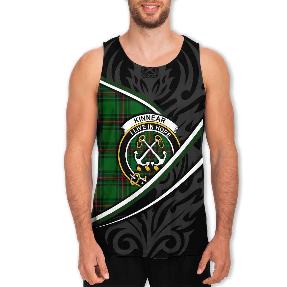 Kinnear Tartan Family Crest Men Tank Top Celtic Scottish Thistle Floral - Tartan Vibes Clothing