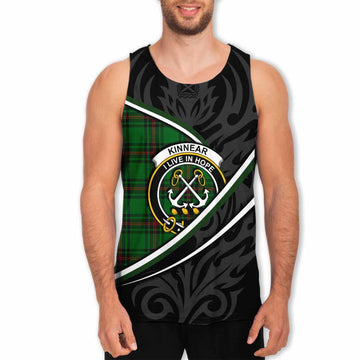 Kinnear Tartan Family Crest Men Tank Top Celtic Scottish Thistle Floral