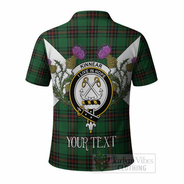 Kinnear Tartan Family Crest Polo Shirt Scottish Burns Night Thistle Floral