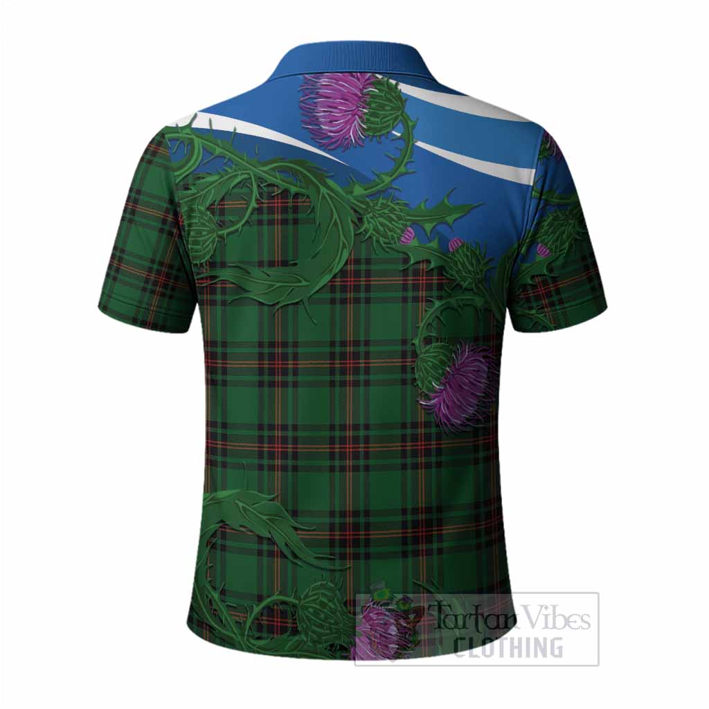 Kinnear Tartan Family Crest Polo Shirt Thistle in Minimalism