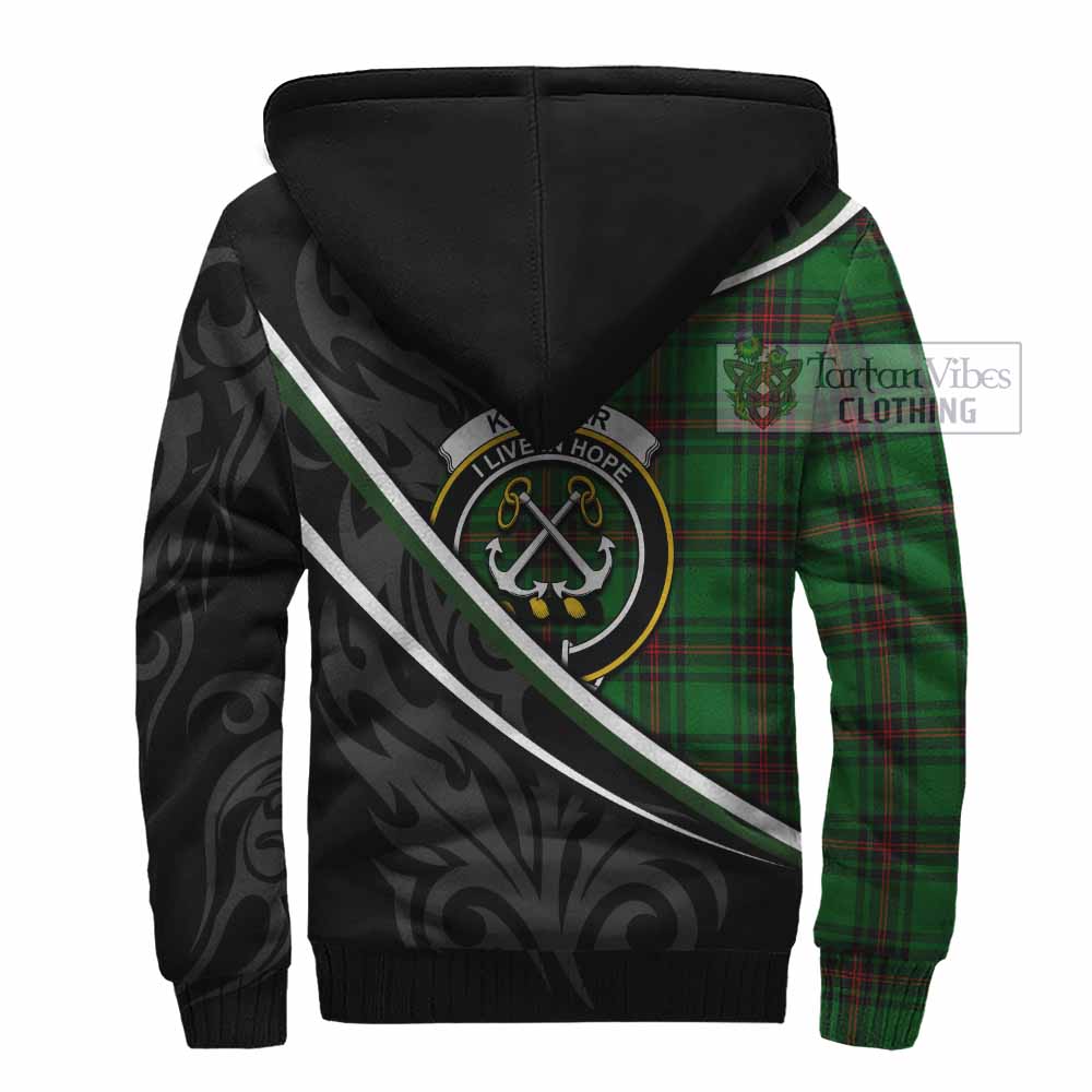Kinnear Tartan Family Crest Sherpa Hoodie Celtic Scottish Thistle Floral - Tartan Vibes Clothing