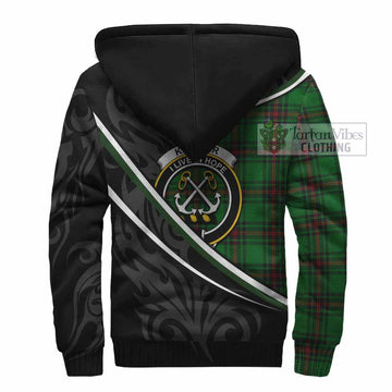 Kinnear Tartan Family Crest Sherpa Hoodie Celtic Scottish Thistle Floral