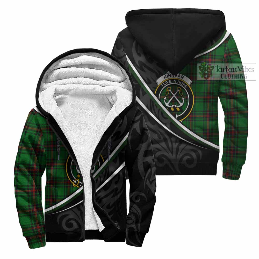 Kinnear Tartan Family Crest Sherpa Hoodie Celtic Scottish Thistle Floral - Tartan Vibes Clothing