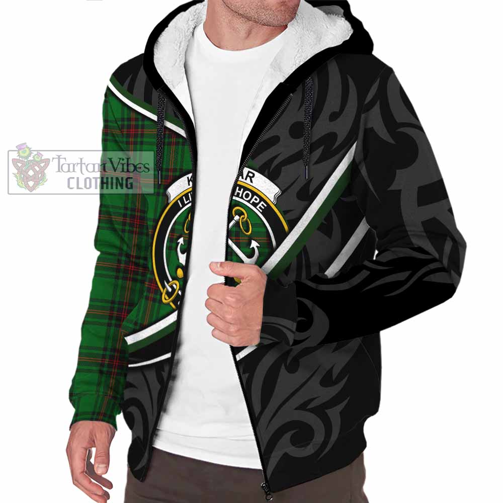 Kinnear Tartan Family Crest Sherpa Hoodie Celtic Scottish Thistle Floral - Tartan Vibes Clothing