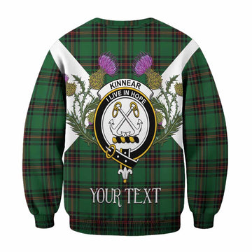 Kinnear Tartan Family Crest Sweatshirt Scottish Burns Night Thistle Floral