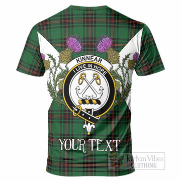 Kinnear Tartan Family Crest T-Shirt Scottish Burns Night Thistle Floral