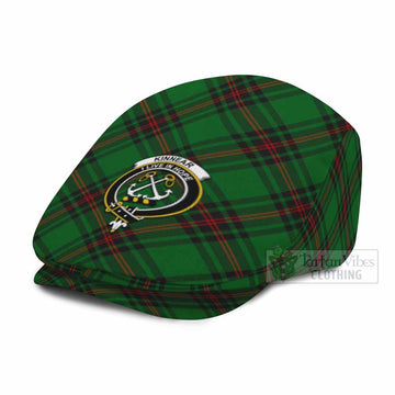 Kinnear Tartan Flat Cap, Jeff Cap Cross Style with Family Crest