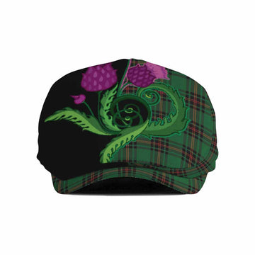 Kinnear Tartan Flat Cap, Jeff Cap Traditional Scottish Thistle