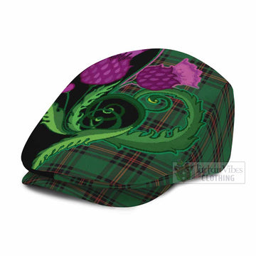 Kinnear Tartan Flat Cap, Jeff Cap Traditional Scottish Thistle