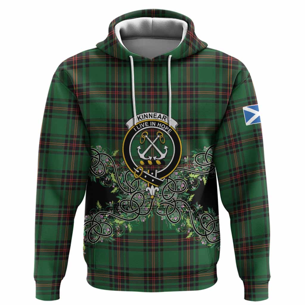 Kinnear Tartan Hoodie Thistle Scottish Spirit