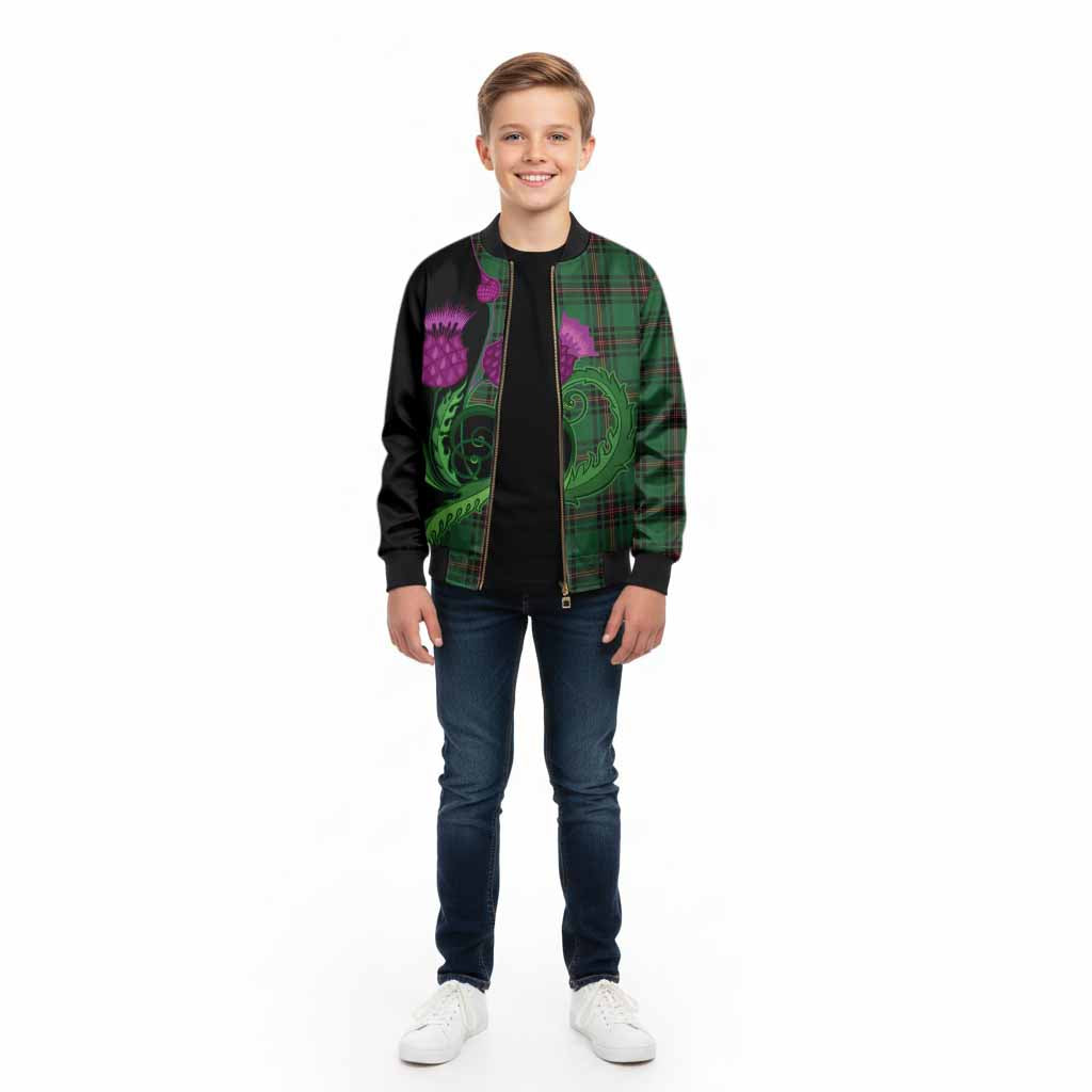 Kinnear Tartan Kid Bomber Jacket Traditional Scottish Thistle