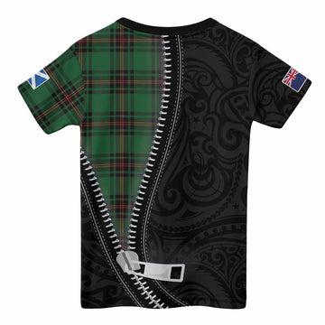 Kinnear Tartan Kid T-shirt New Zealand Pattern Unique Zipper Stylized