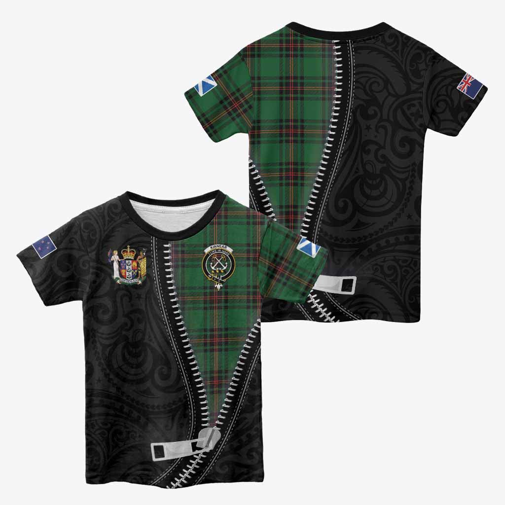 Kinnear Tartan Kid T-shirt New Zealand Pattern Unique Zipper Stylized