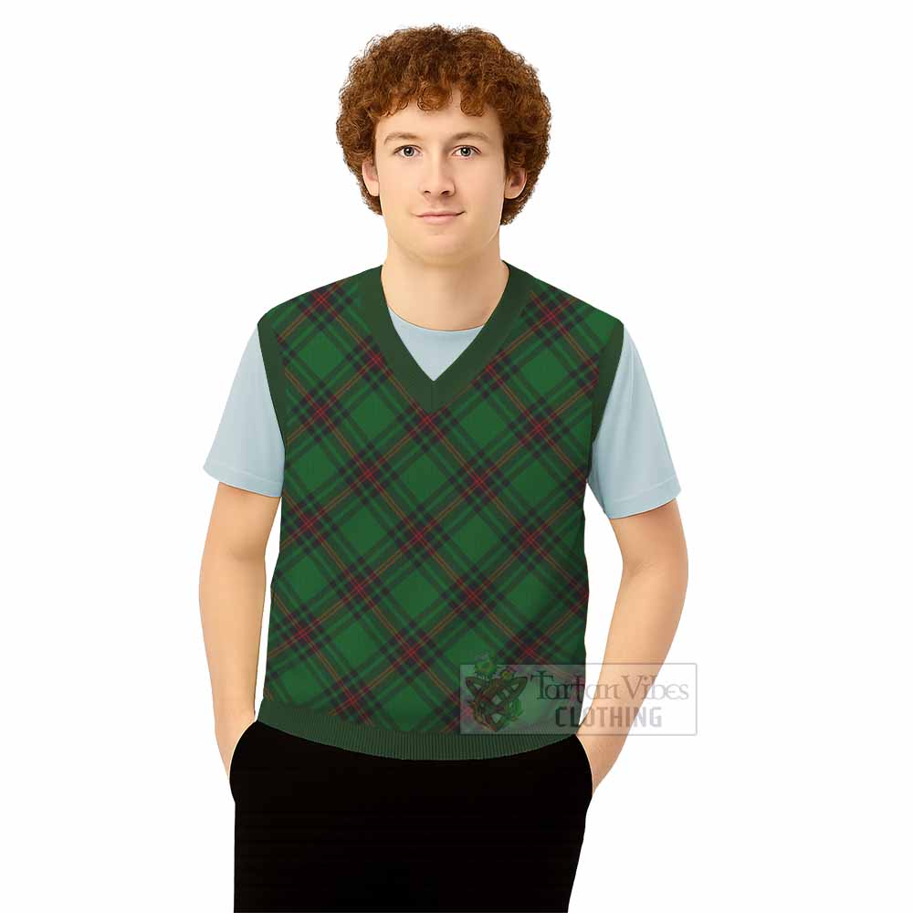 Kinnear Tartan  Knitted V-Neck Vest Cross Style