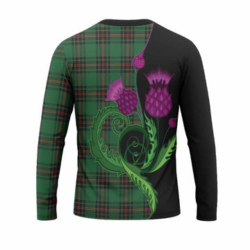 Kinnear Tartan Long Sleeve T-Shirt Traditional Scottish Thistle
