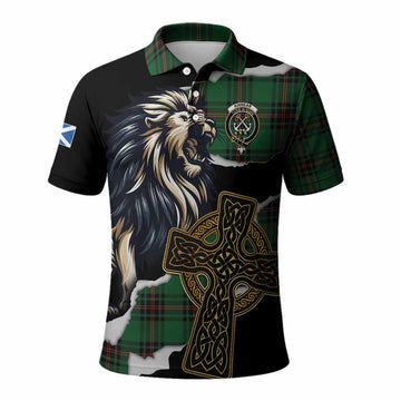 Kinnear Tartan Scottish Polo Shirt Lion Celtic Heritage