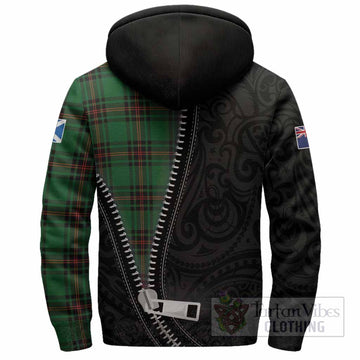 Kinnear Tartan Sherpa Hoodie New Zealand Pattern Unique Zipper Stylized