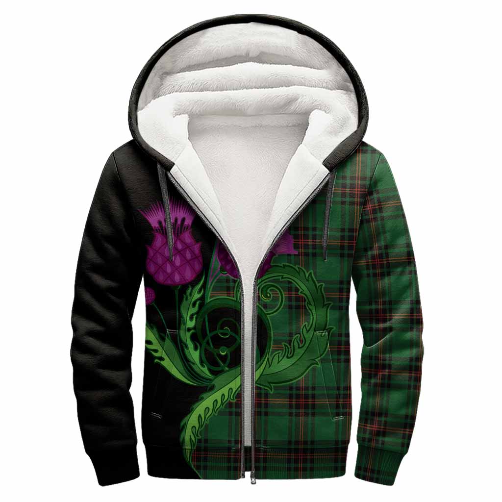 Kinnear Tartan Sherpa Hoodie Traditional Scottish Thistle