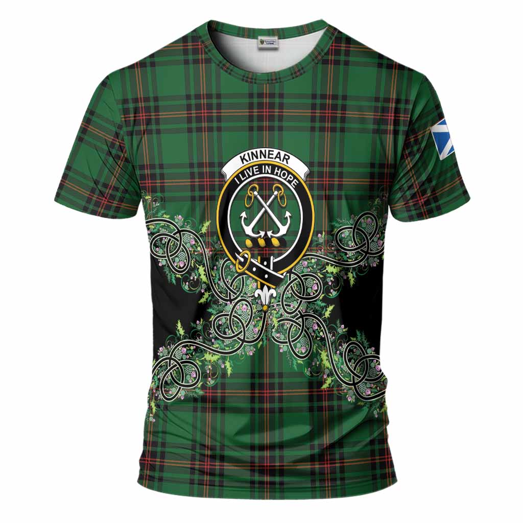 Kinnear Tartan T-Shirt Thistle Scottish Spirit