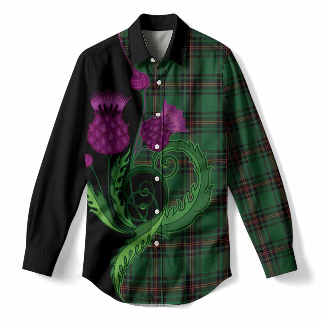 Kinnear Tartan Women Casual Shirt Traditional Scottish Thistle