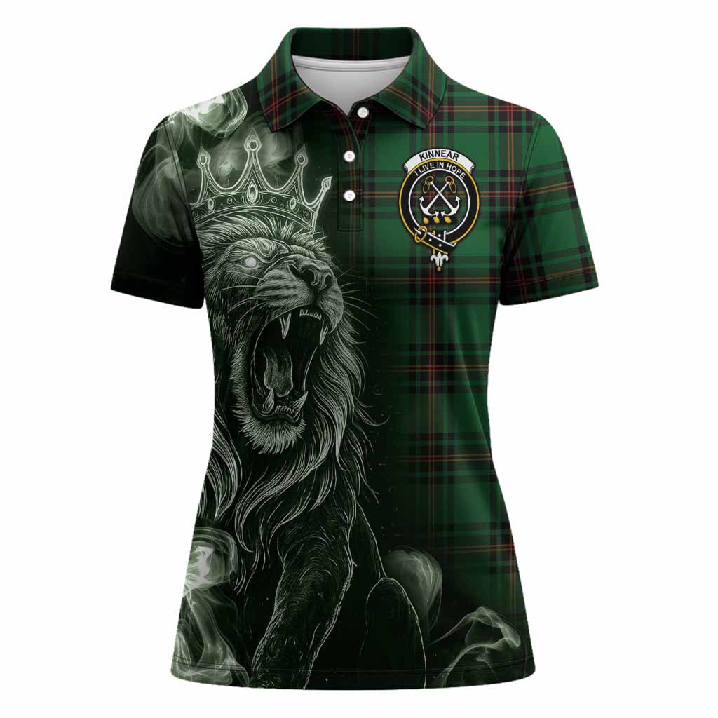 Kinnear Tartan Women Polo Shirt Roaring Lion Heritage
