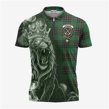 Kinnear Tartan Zipper Polo Shirt Roaring Lion Heritage