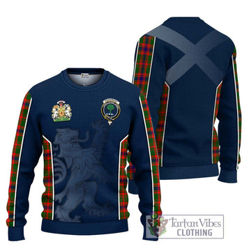 Kinninmont Tartan Ugly Sweater with Family Crest and Lion Rampant Vibes Sport Style Unisex - Tartan Vibes Clothing