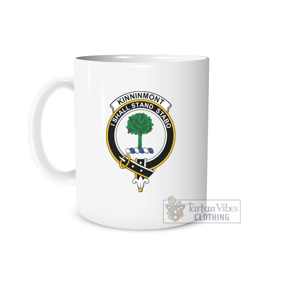 Kinninmont Family Crest Ceramic Mug White - 2D-tartanvibesclothing