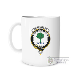 Kinninmont Family Crest Ceramic Mug White - 2D-tartanvibesclothing