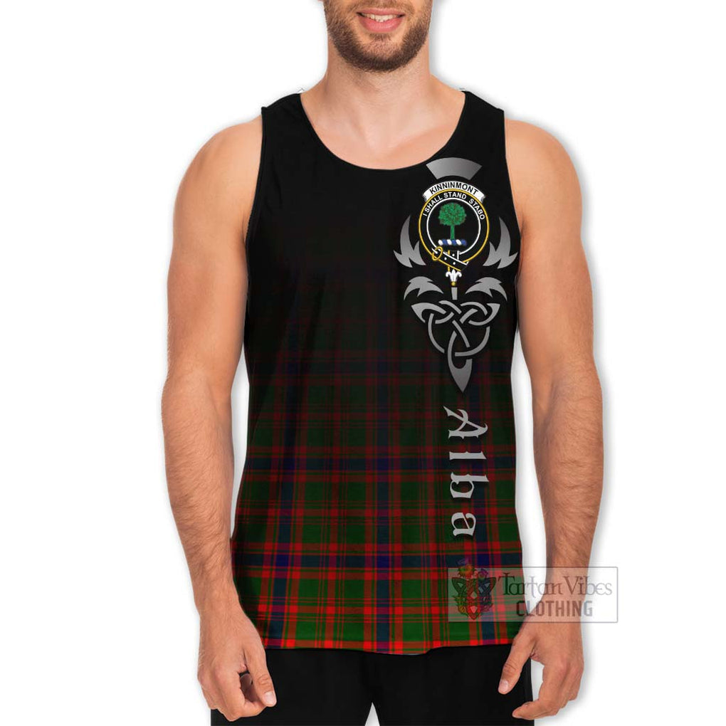 Kinninmont Tartan Men's Tank Top Featuring Alba Gu Brath Family Crest Celtic Inspired Men - Tartan Vibes Clothing