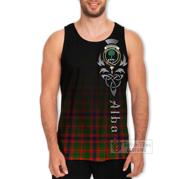 Kinninmont Tartan Men's Tank Top Featuring Alba Gu Brath Family Crest Celtic Inspired Men - Tartan Vibes Clothing