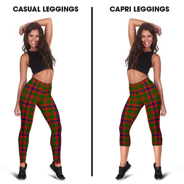Kinninmont Tartan Womens Leggings Capri Leggings - Tartan Vibes Clothing