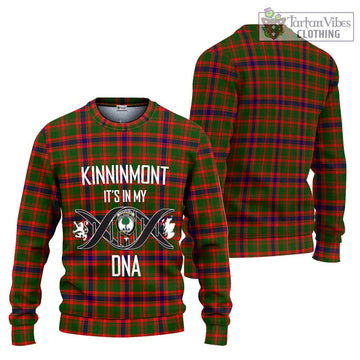Kinninmont Tartan Ugly Sweater with Family Crest DNA In Me Style Unisex - Tartan Vibes Clothing